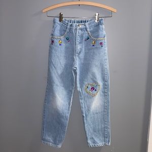 90’s bedazzled high rise girl jeans size 6x